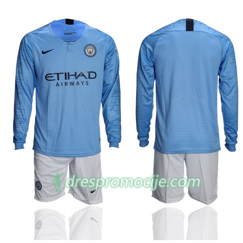 Manchester City Dres Dječji Domaći 2018/19 Dugim Rukavima Manchester City Dres Dječji Domaći 2018/19 Dugim Rukavima
